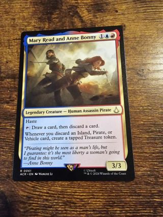 Magic the gathering mtg Mary Read and Anne Bonney rare card Assassins Creed