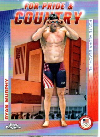 2024 Topps Olympics Chrome Ryan Murphy Pride & Country