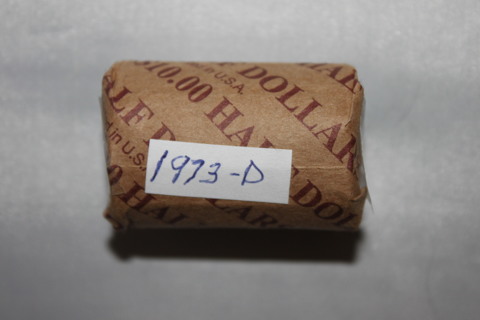 ONE ROLL OF 1973-D KENNEDY 1/2 DOLLARS 