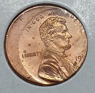 199? Lincoln Cent Memorial Penny Off-Center Strike Mint ERROR