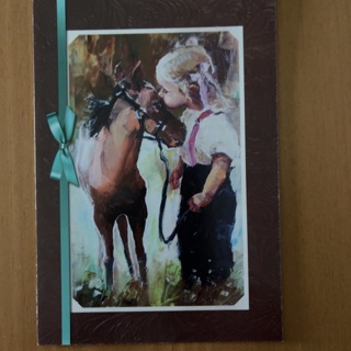 Girl & Foal Birthday Card
