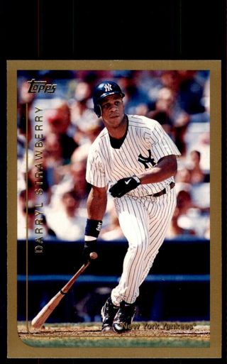 1999 Topps Darryl Strawberry Baseball Card New York Yankees #18