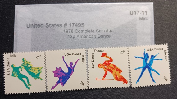 4 STAMPS TOTAL new never used MNH 13c