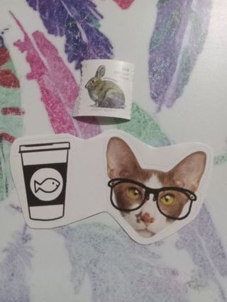 Cat Coffee Stickers