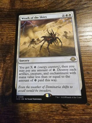 Magic the gathering mtg Wrath of the skies rare card Modern Horizons 3