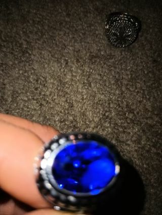 Stainless steel sapphire ring