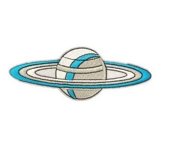 1 PLANET w/ RING IRON ON Patch Outer Space Galaxy Clothing Embroidery Applique Badge FREE SHIPPING
