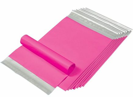 ➡️⭕(7) PINK 10x13" POLY MAILERS