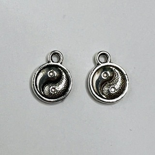 Yin Yang Tibetan Silver Charm Pendant 