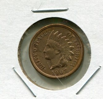 1907 Indian Head Cent-Full "Liberty & Shield