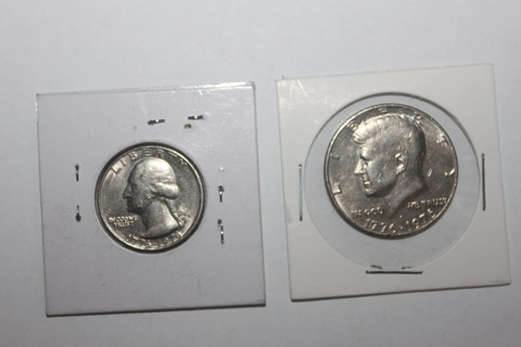 BICENNTENIAL QUARTER AND HALF