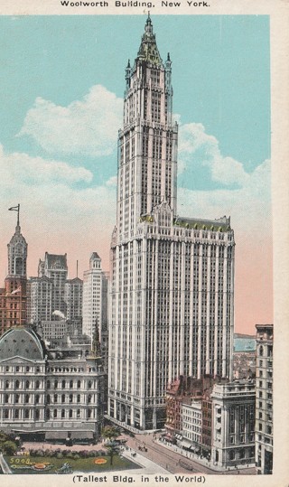 Vintage Used Postcard: k: Woolworth Building, NYC, NY