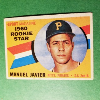 1960 - TOPPS BASEBALL CARD NO. 133 - MANUEL JAVIER ROOKIE - PIRATES - EXMT-NRMT+