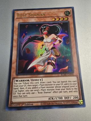 Yugioh Rose Shaman holo rare card BLMR-EN040