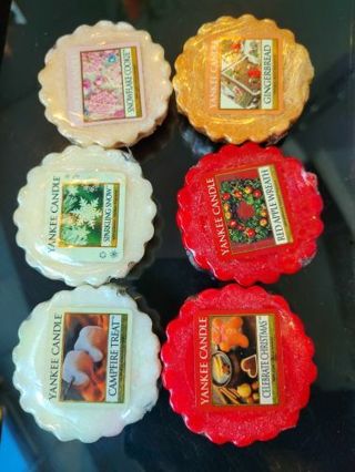 LOT OF 6 Yankee Candle Melts - as pictured - bid to win!