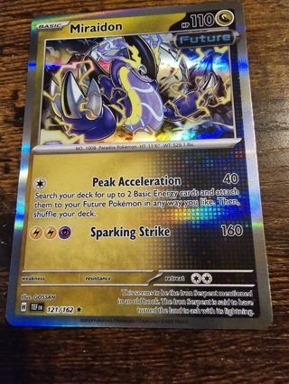 Pokemon Miraidon holo rare card 121/162