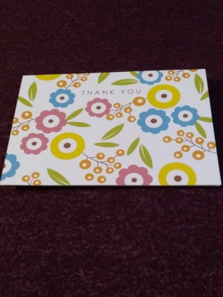 THANK YOU Floral Notecard 