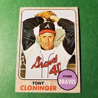 1968 - TOPPS BASEBALL CARD NO. 93 - TONY CLONINGER - BRAVES