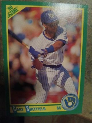 1990 SCORE GARY SHEFFIELD MILWAUKEE BREWERS BASEBALL CARD# 97