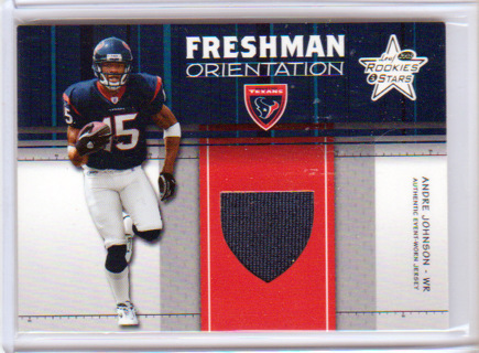Andre Johnson, 2003 Donruss Freshman Orientation ROOKIE Card #F)-16, Houston Texans, 116/600, '(L2