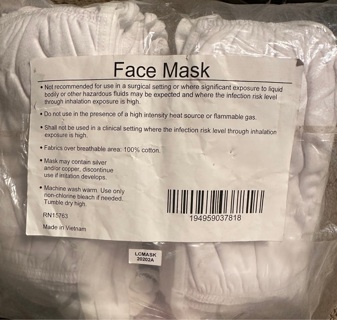 White Cloth Face Masks Bundle 