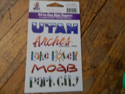 MINI  PAPER CRAFT ~~   UTAH TRAVELS ~~ Scrapbooking Embellishments -- new!