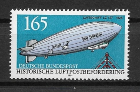 1991 Germany Sc1641 165pf Graf Zeppelin LZ 127 (1928) MNH 