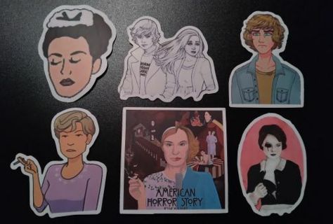 6 AMERICAN HORROR STORY STICKERS