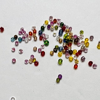 Silver Lined Multicolored Translucent 3mm Seed Beads 