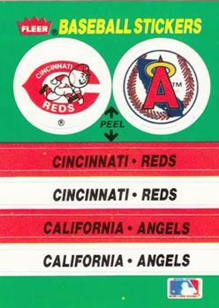 Tradingcard - NFL - 1988 Fleer - Team Stickers #NNO - Cincinnati Reds / California Angels  Astrodome