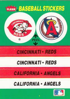FREE: Tradingcard - MLB - 1988 Fleer - Team Stickers #NNO - Cincinnati Reds / California Angels  Astrodome