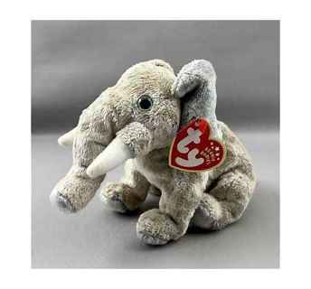 NEW WITH TY TAG=POUNDS THE ELEPHANT BEANIE BABY=9"