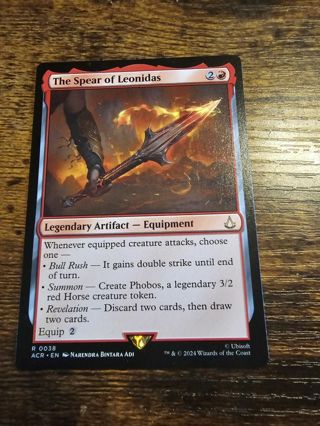 Magic the gathering mtg The Spear of Leonidas rare card Assassins creed