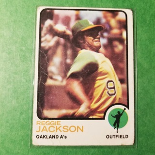 1973 - TOPPS BASEBALL CARD NO. 255 - REGGIE JACKSON - A'S