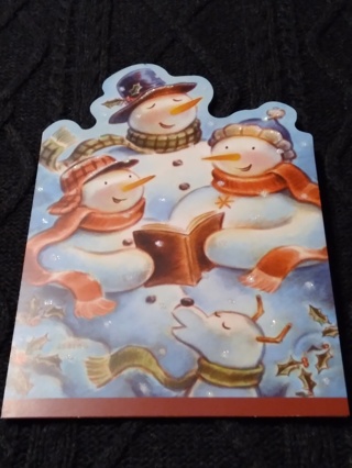 Christmas Card - Caroling Snowmen