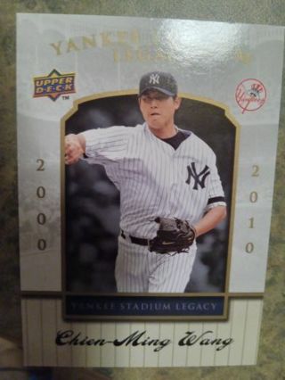 2008 UPPER DECK YANKEES STADIUM LEGACY CHIEN-MING WANG NEW YORK YANKEES BASEBALL CARD#55