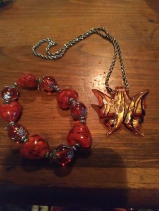 Murano glass necklace set