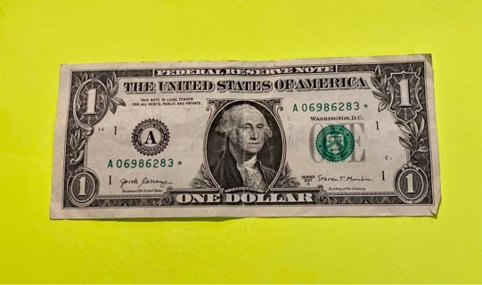 Nice One Dollar Bill * Star Note!