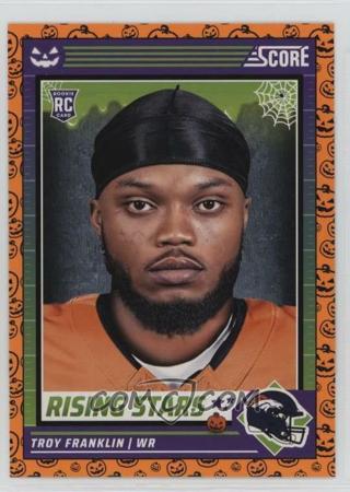 2024 Panini Score-A-Treat - Rising Stars - Orange Pumpkins #48 - Troy Franklin