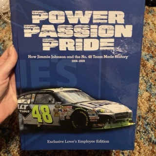 NASCAR book power passion pride Jimmie Johnson no. 48 exclusive employee edition