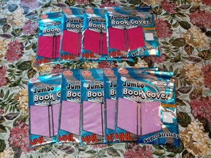 Jumbo Book Cover XXL 10" X 15" Lot of 9 Pink & Purple Super Stretchy