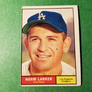 1961 - TOPPS BASEBALL CARD NO. 130 - NORM LARKER - DODGERS