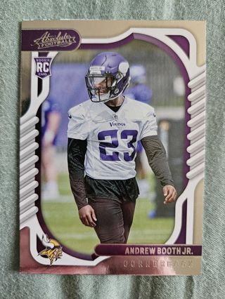 2022 Panini Absolute Rookie Andrew Booth Jr.