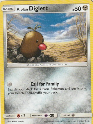 Pokemon Card: Alolan Diglett