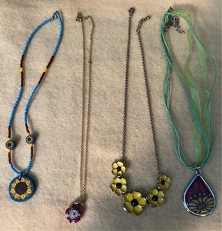 Four Flower Necklaces 