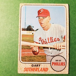 1968 - TOPPS BASEBALL CARD NO. 98 - GARY SOUTHERLAND - PHILLIES