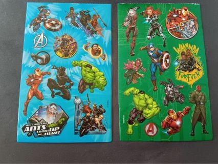 2 Sheets Marvel Stickers #2