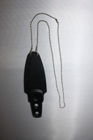 KNIFE BLADE IN CASE WITH NECK CHAIN