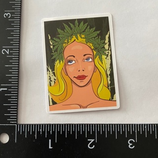 Pot goddess weed large sticker decal NEW 