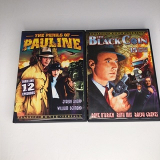 Lot of 2 DVD movies The Black Coin &The Perils of Pauline 